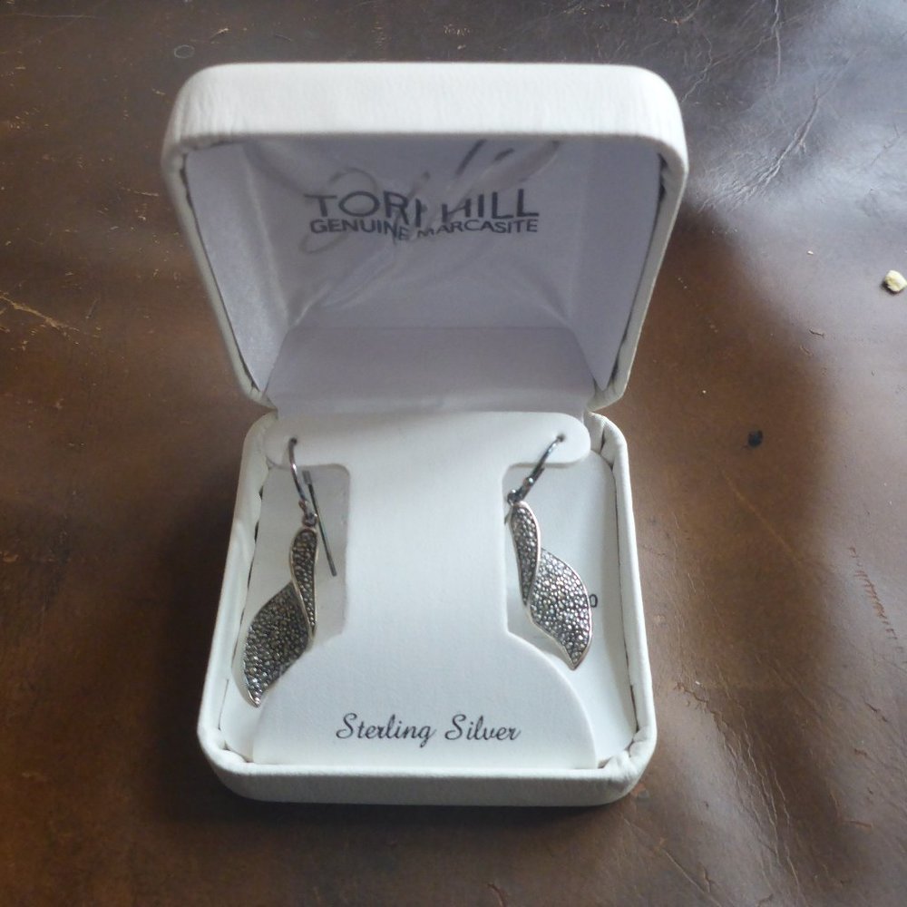 Women's Sterling Silver & Marcasite Earrings